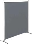 PremiumD Térelválasztó paraván 1 darab térelválasztó panel 176x175 cm sötétszürke színben