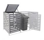 Wohnen Kerti kukatároló fa szemeteskuka tároló 1 db kiegészítő kukatárolóhoz megfelelő 80-240 literes kuka tárolására szürke