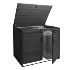 Wohnen Kerti kukatároló fa szemeteskuka tároló 2 db tároló 138x138x105 cm antracit fenyőfából