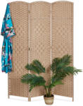 Relax Beltéri térelválasztó paraván 170x120x2 cm 3 darab natúr térelválasztó panel