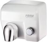 VAMA Ariel-BP Nyomógombos kézszárító acél ház 230V 2400W vandálbiztos, kézi kapcsolású fehér hotel étterem Made in Italy