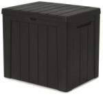 Keter kerti tároló fa hatású kerti láda 113 liter 59, 6x46x53 cm grafit szürke doboz Curver URBAN STORAGE BOX