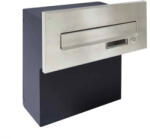 TEC Falba beépíthető kültéri postaláda 30x11x19 cm névtáblával antracit-inox kétoldalú postafiók csengővel