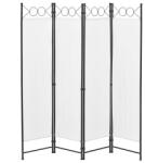 PremiumD Spanyolfal törtfehér térelválasztó paraván 4 darab díszes panel 160x171 cm