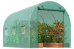 VEVOR Alagút fóliasátor 292x196x190 cm zöld üvegház fólia üvegház stabil acélvázzal, UV-álló melegház (SDXWS10X7X7FP2NGIV0)