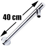 Jago Zuhanyfej tartó oldalfalra kerek, 40 cm hosszú esőztető zuhanyzófejhez Zuhanyrózsa tartó cső