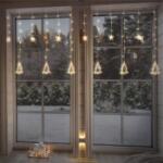 EDDC LED fényfüggöny 220 cm meleg fehér 138 LED karácsonyi világítás időzítővel, ünnepi fényfüzér