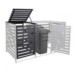 Wohnen Kerti kukatároló fa szemeteskuka tároló 1 db kiegészítő kukatárolóhoz megfelelő 80-240 literes kuka tárolására antracit