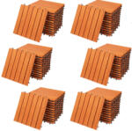 Debau 6 m2 Fa teraszburkolólap 66 darabos készlet 30x30 cm eukaliptuszfa balkonburkolólap kazettás teraszburkolat