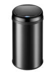 Debau Érzékelős szemetes rozsdamentes acél fekete 40 literes szenzoros kuka érzékelős hulladékgyűjtő