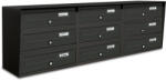 ALUBOX Társasházi postaláda 9 darabos beltéri és kültéri falra szerelhető antracit SLIM 3x3 levélszekrény galvanizált festett acél