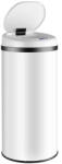 Debau Rozsdamentes acél szenzoros szemetes 50 literes fehér szemeteskuka