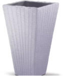 Daube Polyrattan virágláda homok színben 70x40x40 cm polirattan virágcserép virágtartó