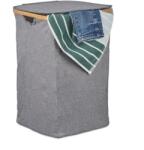 Relax Szögletes szennyeskosár fedéllel 42 literes szürke színben