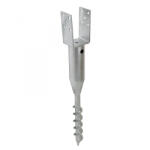 Bau Talajcsavar oszlophoz kerítésoszlop U-alakú 67 cm 7 cm-es gerendához talajdűbel Leverhető oszloptartó talppal 2 füllel