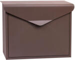 TEC Acél postaláda boríték alakú levélszekrény 360x290x100 mm barna modern utcai postaláda