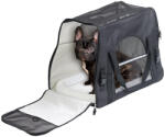 Perla Kézi és autós hordozótáska háziállatok számára, 8 kg-ig 55x43x35 cm fekete