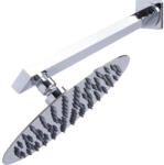 Jago Zuhanyfej tartó oldalfalra szögletes, 40 cm hosszú esőztető zuhanyzófejhez Zuhanyrózsa tartó cső