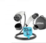 ABSINA 22kW, 32A, 3 fázisú, 3m elektromos autó töltőkábel (52-231-100X) (52-231-100X)