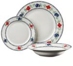 Ambition Kalina Porcelán Étkészlet - 18 részes, Virágminta