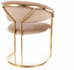 SIGNAL MEBLE Tulipe Velvet Bézs Bársony Étkezőszék Arany Vázzal (SIG-TULIPEVZLBE) - pepita