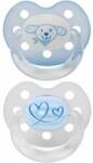 Baby-Nova Suzete din silicon Baby Nova - Marimea 1, inima și câine, 2 bucați (28220)