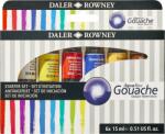 Daler-Rowney Aquafine Gouache festékek készlete Starter Set 6 x 15 ml (136901004)