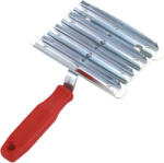 Kerbl - racletă metalică pentru cai - 8 rânduri, dinți fini, galvanizată (14.5 x 9.5 cm)