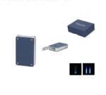 Caseti Dupla Jet láng + Soft Jetflame szivaröngyújtó, 8 mm szivarfúróval - Sötétkék matt / Króm (A-281125)