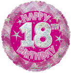 Conver 18. Évszámos lufi, hologramos pink fólia, happy b