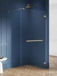 NEW TRENDY Avexa GOLD BRUSHED WALK-IN zuhanyfal törölközőtartóval Méret: EXK-7029 120x200 6 mm