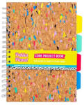 Pukka Pad Spirálfüzet, B5, vonalas, elválasztóval, 100 lap, PUKKA PADS "Planet Cork Project Book", parafa