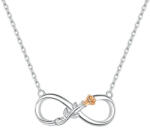BeSpecial Colier argint Dragoste Infinita, cu Infitit si Trandafir auriu (CST0028)