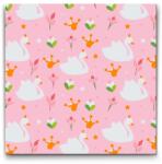  Festés számok szerint - Hattyús háttér Méret: 30x30cm, Keretezés: Műanyagtáblával