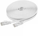 Compatibil Cablu UTP Retea, 20m Lungime, Alb, Format Plat Flexibil Cat6 (CUT6P20M)