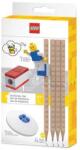 LEGO® Grafitceruza szett, HB, hegyezõvel, radírral, mini figurával, LEGO (4 db) (L52053)