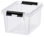 SMARTSTORE Műanyag tárolódoboz, 1, 5 liter, fekete fogantyúkkal, 'Classic 1, 5', átlátszó (CSDSMART25) (CSDSMART25)