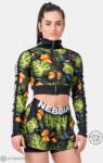 NEBBIA Nagy energiájú női crop kabát, dzsungelzöld (XS)