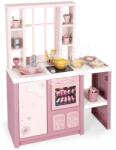 Smoby Bucătărie electronică cu paste magice Loft Fleur Pink 360° Smoby cu sunete două fețe cu 27 de accesorii blat de lucru de 50 cm roz de la 3 ani (SM312602) Bucatarie copii