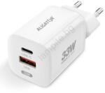 ALIGATOR CHPD0020 - Адаптер за бързо зареждане GaN PD 33W USB-A + USB-C бял (PH0014)