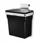 simplehuman Akasztós Szekrényes Szemeteskosár 10L Fekete (CW1643)