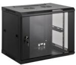  INTELLINET fali rack, 19", 12U, 635x 600x600, IP20-védelem, Fekete (712088) - tripont