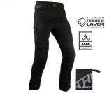 TRILOBITE Parado Doublelayer Aaaa Motoros Farmernadrág Slim Fit Rövidített, Fekete