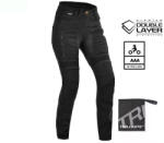 TRILOBITE Lady Parado Doublelayer Aaa Motoros Farmernadrág Slim Fit, Fekete