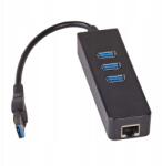 Akyga Usb 3.0 hub 3x Usb 3.0 RJ45 Akyga AK-AD-32 hálózati kártya adapter (AK-AD-32)