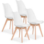 Homelux 4 db-os étkezőszék párnával öko-bőr fehér (KOMPLET_PC-003_WHITE) - homelux