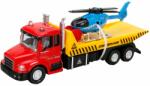Sunman Set camion transportator cu elicopter, Maxx Wheels, 16 cm