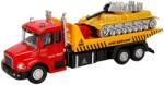 Sunman Set camion transportator cu tanc, Maxx Wheels, Rosu, 16 cm