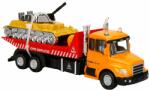 Sunman Set camion transportator cu tanc, Maxx Wheels, Galben, 16 cm