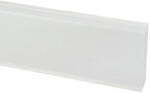  Bolta habosított 6 cm-es parkettaszegélyléc (250 cm) gumi szegélyes, vízálló - fehér, sima felület (106559016)